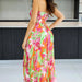 Color-Sleeveless Chest Wrapped Printed Trousers Summer High Waist Pleated Jumpsuit-Fancey Boutique