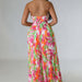 Color-Sleeveless Chest Wrapped Printed Trousers Summer High Waist Pleated Jumpsuit-Fancey Boutique