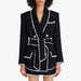 Color-High End Women Tweed Waist Slimming Women Business Shorts Blazer Suit Set-Fancey Boutique