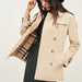 Color-Element Trench Coat for Women Mid Length Fried Street Small British Spring Autumn Coat Women-Fancey Boutique