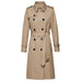 Color-Element Autumn Winter Khaki Mid Length Trench Coat Slim Fit Slimming Elegant Trench Coat Women-Fancey Boutique