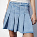 Color-Spring Women Street Wide Pleated Denim Mini Skirt-Fancey Boutique