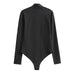 Color-Women Long Sleeve T shirt Siamese Fit Small round Neck Tight Fitting Solid Color Bottoming Bodysuits-Fancey Boutique