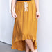 Color-Solid Color Pleated Stitching Irregular Asymmetric Casual All Matching Women Wear Skirt-Fancey Boutique