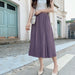 Color-Elegant Pleated Skirt Double Pleated Draping Summer Slimming Mid Length Pleated Skirt-Fancey Boutique