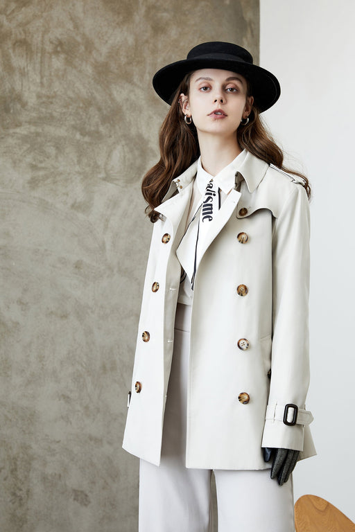 Color-Element Trench Coat Women Long Commuting Elegant All Matching British Spring Autumn Coat Women-Fancey Boutique