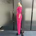 Color-Women Summer Casual off Shoulder Top Solid Color Two Piece Pants-Fancey Boutique