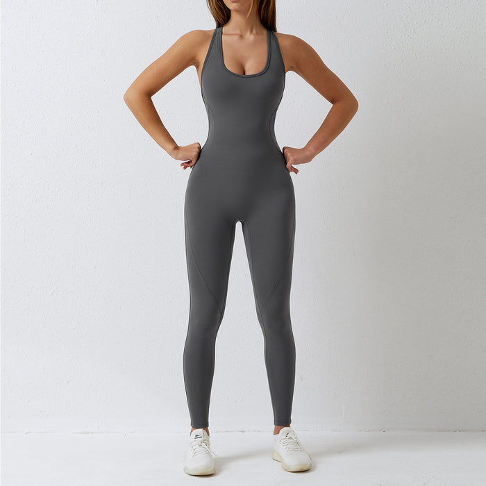 Color-Tight One Piece Aerial Beauty Back Yoga Clothes Women High Elastic One Piece Yoga Jumpsuit Women-Fancey Boutique