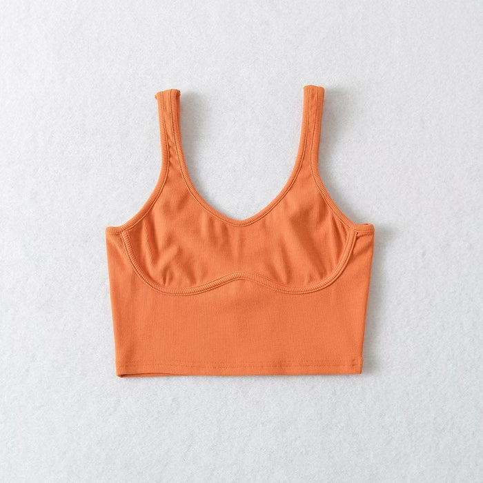 Color-Summer Women Sexy Casual Sports Stretch Sexy Camisole Sexy Chest Paste Vest-Fancey Boutique