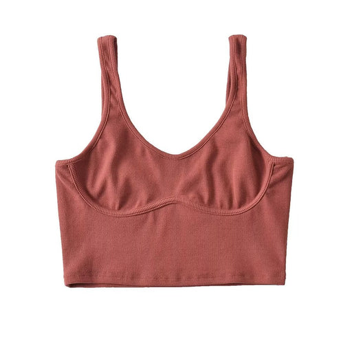 Color-Red-Summer Women Sexy Casual Sports Stretch Sexy Camisole Sexy Chest Paste Vest-Fancey Boutique