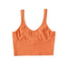 Color-Orange-Summer Women Sexy Casual Sports Stretch Sexy Camisole Sexy Chest Paste Vest-Fancey Boutique
