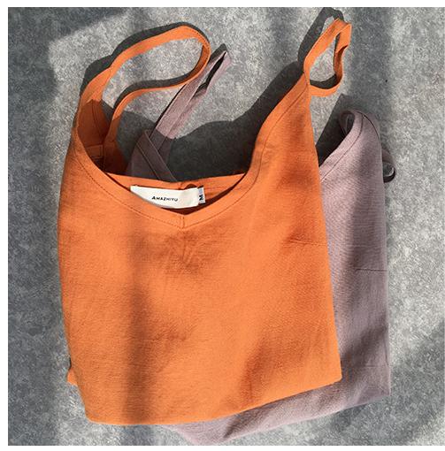 Color-Cotton Linen Sleeveless Vest Summer Women Clothing Niche Loose Fitting V Neck Sleeveless Inner Match Bottoming Shirt Outerwear Top-Fancey Boutique