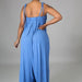 Color-Solid Color Summer Sleeveless Waist Wrapped Chest Loose Wide Leg Women Jumpsuit-Fancey Boutique