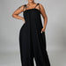 Color-Solid Color Summer Sleeveless Waist Wrapped Chest Loose Wide Leg Women Jumpsuit-Fancey Boutique