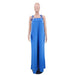 Color-Solid Color Summer Sleeveless Waist Wrapped Chest Loose Wide Leg Women Jumpsuit-Fancey Boutique