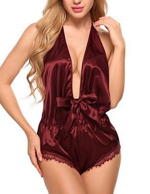 Color-Red-Sexy Lingerie Sexy Black Strap Women One-Piece Underwear-Fancey Boutique