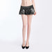 Color-Sexy Double Layer Miniskirt Faux Leather Low Waist Skirt Sexy Dress Performance Wear-Fancey Boutique