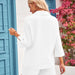 Color-Women Ladies 3/4 Sleeve Shirt Short Pure Cotton Two Piece Suit-Fancey Boutique