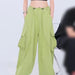 Color-High Waist Drawstring Loose Casual Pants Loose Straight Mopping Pants Autumn Hip Hop Trendy Women Pants-Fancey Boutique