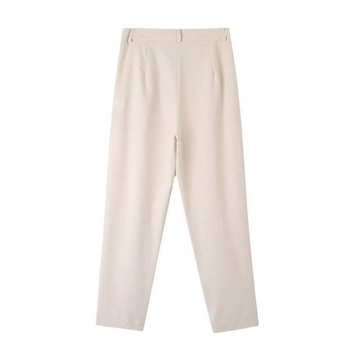 Color-F00177824 F00177823White Women Loose Casual Autumn High Waist Cropped Harem Pants Women Pants-Fancey Boutique