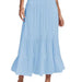 Color-Turquoise-Spring Summer Solid Color Pleated Stitching Elastic High Waist Sheath Skirt-Fancey Boutique