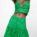 Color-Women Clothing Embroidered Laminated Decoration Green Skirt-Fancey Boutique