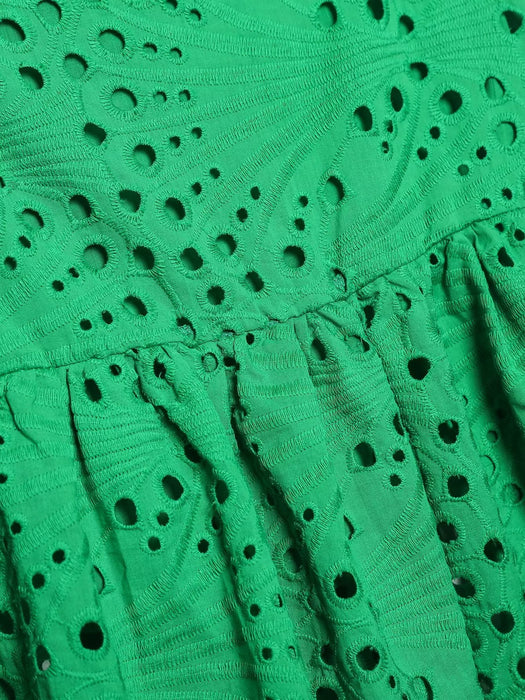 Color-Women Clothing Embroidered Laminated Decoration Green Skirt-Fancey Boutique