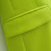 Color-Spring Autumn Women Commuting Wear Fluorescent Green Pocket One Button Blazers-Fancey Boutique