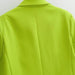 Color-Spring Autumn Women Commuting Wear Fluorescent Green Pocket One Button Blazers-Fancey Boutique