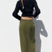 Color-Summer Wind Women Army Green Zipper Tooling Skirt-Fancey Boutique