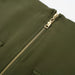 Color-Summer Wind Women Army Green Zipper Tooling Skirt-Fancey Boutique