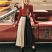 Color-Chiffon Skirt Colorblock Large Hem Pleated Skirt-Fancey Boutique