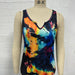 Color-Women's Clothing Summer Random Printing Painted V neck Open Vest Top Women-Fancey Boutique