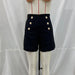 Color-Spring Women Clothing Decorated Row Button High Waist Casual Shorts-Fancey Boutique