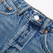 Color-Summer Women Perforated Hole Decoration Burr Straight Cotton High Waist Denim Shorts-Fancey Boutique