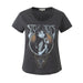 Color-Dark Grey-Summer Round Neck Casual All Matching Printed Short Sleeve T shirt Top-Fancey Boutique