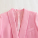 Color-Collar Blazer Spring Summer Mid Length Patchwork Waist Slimming Long Sleeve Blazer Suit-Fancey Boutique