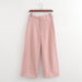 Color-Pink-Women Solid Summer Fall Pants-Fancey Boutique