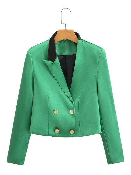 Color-Spring Women Short Work Clothes Blazer Women-Fancey Boutique