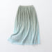 Color-Elegant Graceful Gradient Color Pleated Skirt Spring Summer Light Luxury High Waist A line Skirt-Fancey Boutique