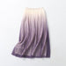 Color-Elegant Graceful Gradient Color Pleated Skirt Spring Summer Light Luxury High Waist A line Skirt-Fancey Boutique