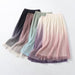 Color-Elegant Graceful Gradient Color Pleated Skirt Spring Summer Light Luxury High Waist A line Skirt-Fancey Boutique