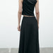 Color-Summer Irregular Asymmetric Short Top Black Oblique Shoulder Cropped Small Top Women-Fancey Boutique