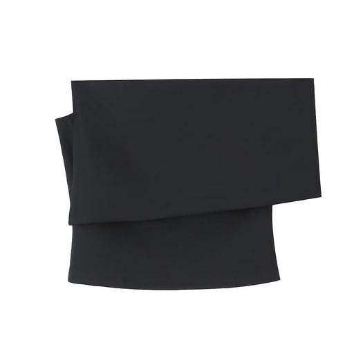 Color-Black-Summer Irregular Asymmetric Short Top Black Oblique Shoulder Cropped Small Top Women-Fancey Boutique