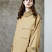 Color-Element Trench Coat for Women Spring Autumn Korean Profile Loose Cargo Small Coat-Fancey Boutique