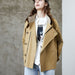 Color-Element Trench Coat for Women Spring Autumn Korean Profile Loose Cargo Small Coat-Fancey Boutique