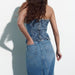 Color-Summer Women Clothing Elastic Corset Denim Top-Fancey Boutique