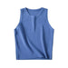 Color-Navy Blue-Korean Simple Solid Color Round Neck Top Elegant Women Clothing Spring Arrival Slim Fit Short Sweater-Fancey Boutique