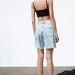 Color-Summer High Waist Straight Long Denim Shorts Casual Denim Shorts Shorts-Fancey Boutique