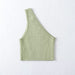 Color-Summer Women Clothing Oblique Collar One Piece Knitted Backless Short Sleeveless Knitted Vest-Fancey Boutique